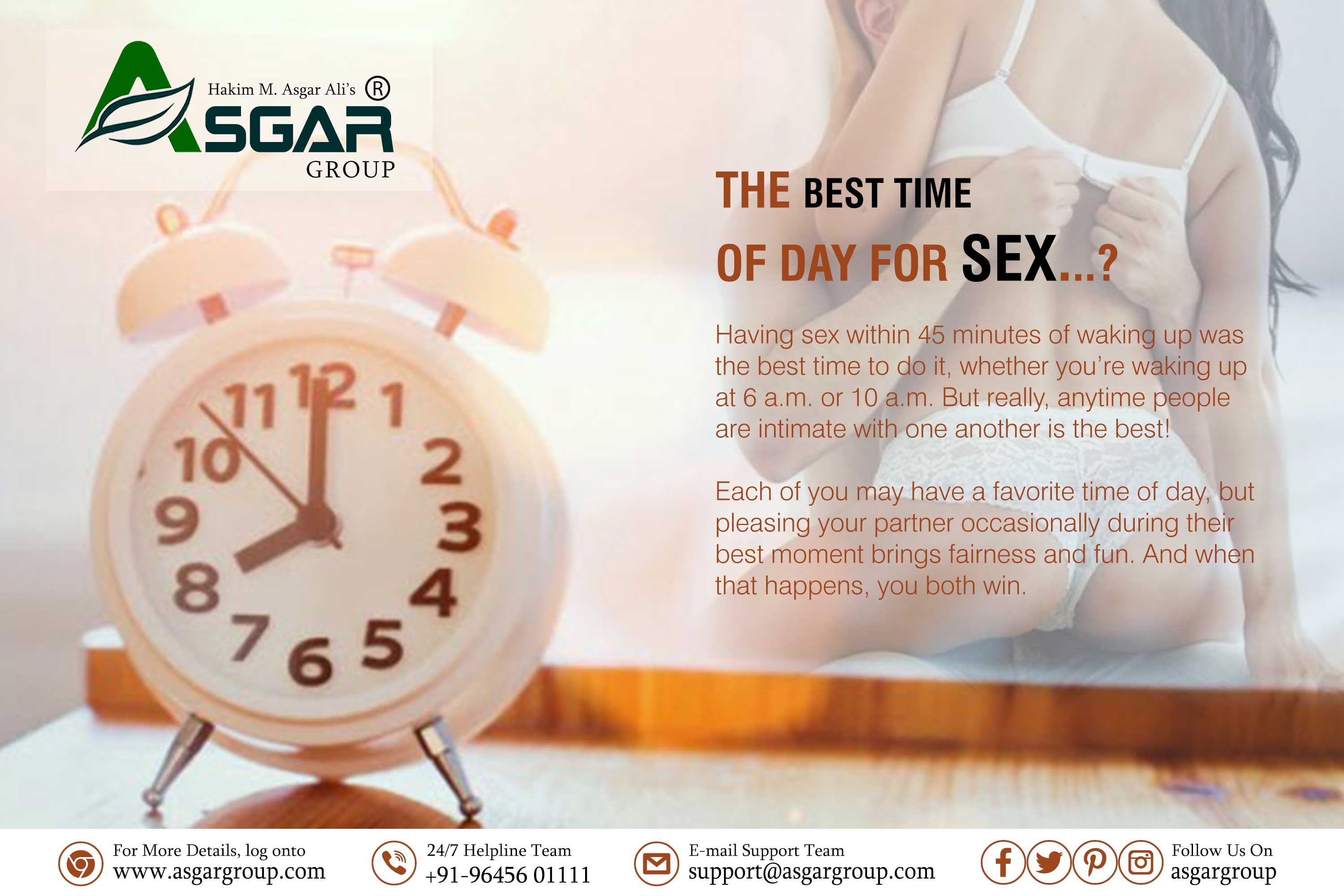Best time of day for sex roy medical centre asgar group