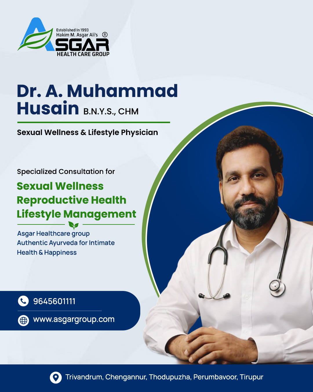 Dr Muhammad Husain sexual wellness consultant in tirupur coimbatore tamilnadu