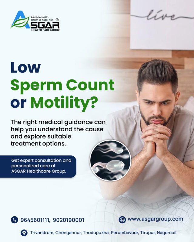 Low Sperm Count and Motility ayurveda treatment kerala trivandrum kollam alappuzha ernakulam kottayam thrissur kochi india
